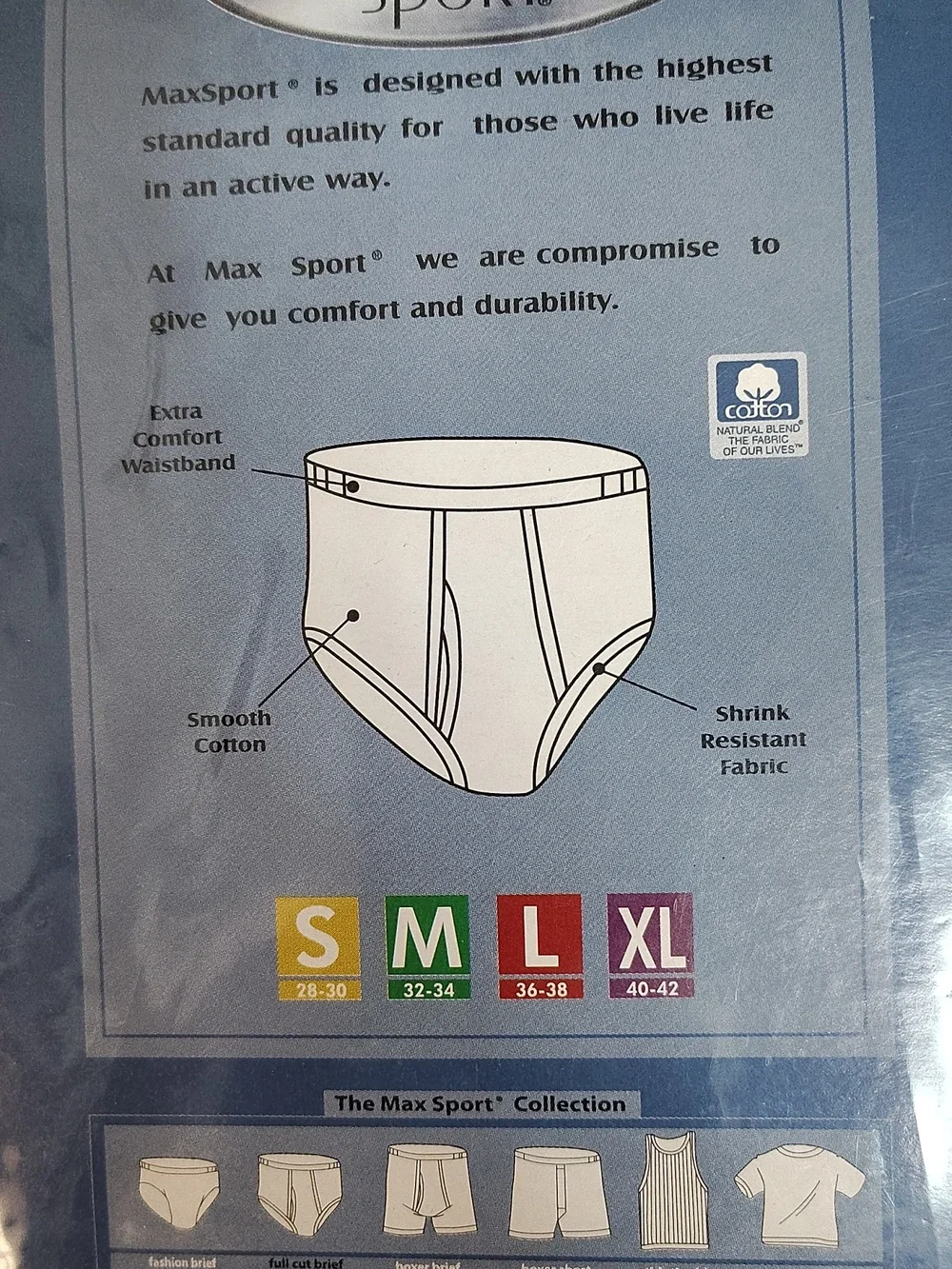 Vtg MAX Sport Men’s White Full-Cut White Briefs - 3 Pack - Size 28-30 - Picture 4 of 8